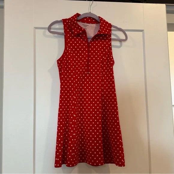 COPY - NWT Reformation tennis Leslie Ecomove Zip Front Active Dress Red Polka D… - Picture 3 of 4